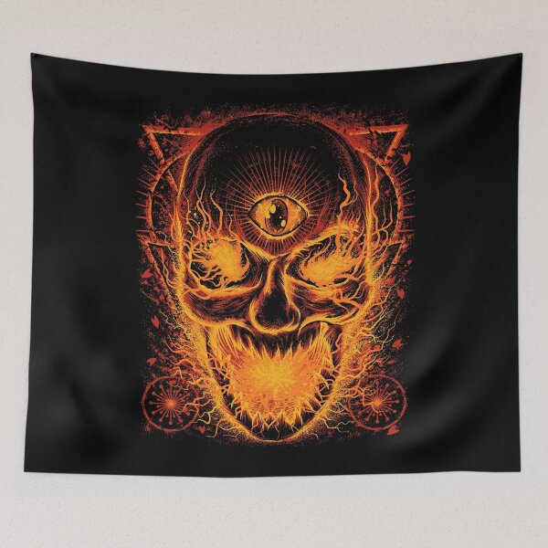 Item preview, Burning Skull designed and sold by kawaiidread.