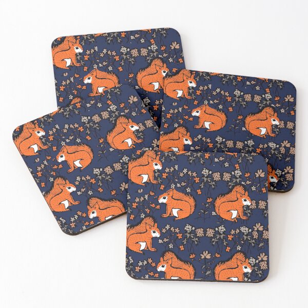 Item preview, Red Squirrel Floral  designed and sold by MobertsonArt.