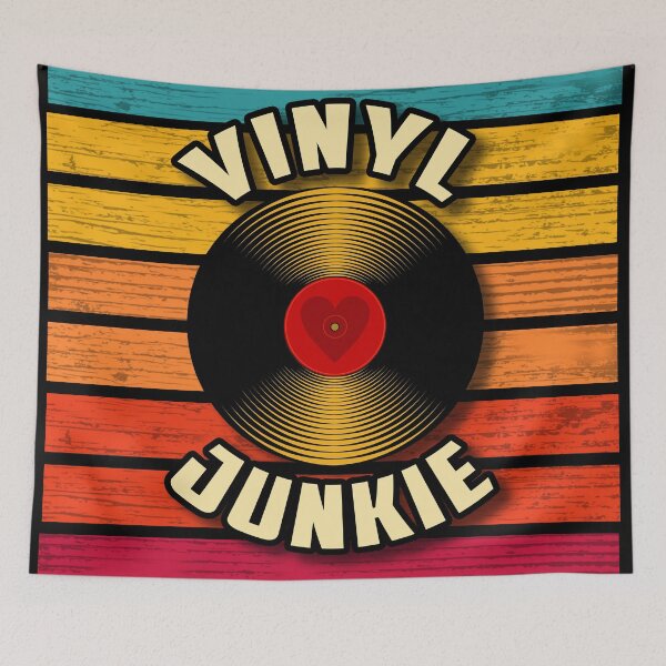 Artikelvorschau, Vinyl-Junkie - Retro-Musikliebhaber - Plattenspieler entworfen und verkauft von CattlettArt.