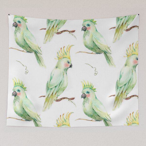 Item preview, Green Parrot Watercolor  designed and sold by MobertsonArt.