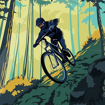 Artwork thumbnail, Retro styled mountain bike poster art by supriyo-art