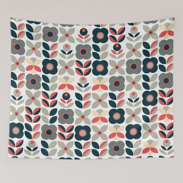 Item preview, Blomma, 1970s Groovy Retro Flower Pattern - Retro Styles designed and sold by BesanoStyle.