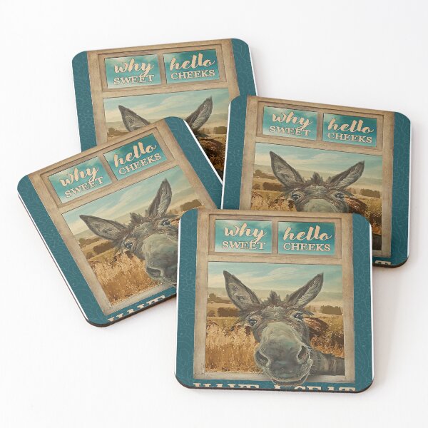Item preview, Donkey Window Funny Why Hello Sweet Cheeks Have A Seat Canvas  Poster designed and sold by Chapman88.