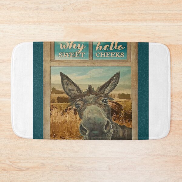 Item preview, Donkey Window Funny Why Hello Sweet Cheeks Have A Seat Canvas  Poster designed and sold by Chapman88.