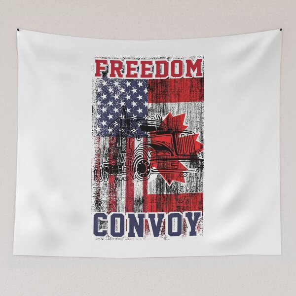 Item preview, American And Canada Flag For Freedom Convoy designed and sold by LeNew.