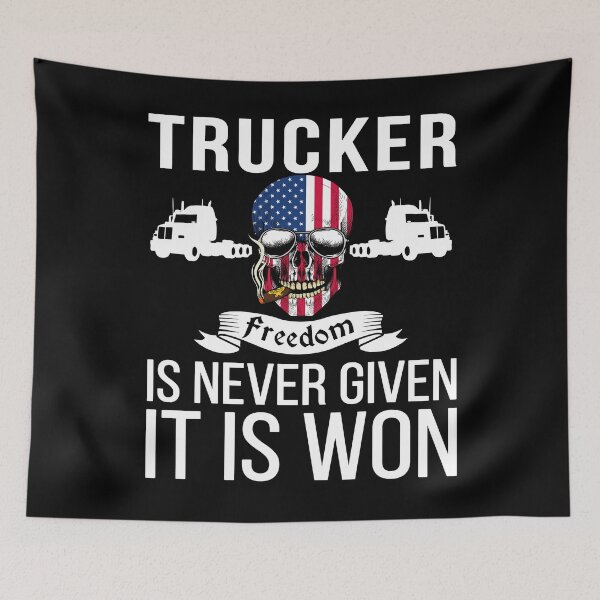 Item preview, Freedom Is Never Given It Is Won America - Truckers Convoy designed and sold by LeNew.