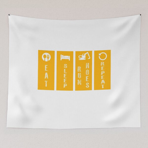 Item preview, Eat Sleep Run Hoes Design for a Trucker Backhoe Loader designed and sold by sebastian3210.