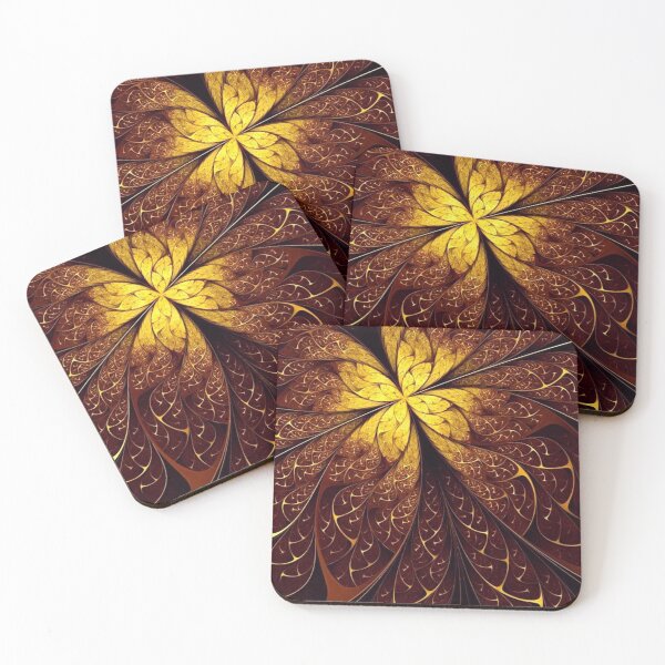 Item preview, Golden butterfly abstract patter print  designed and sold by Bkstores.