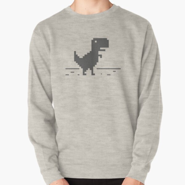 Chrome T-Rex with lines Pullover Sweatshirt