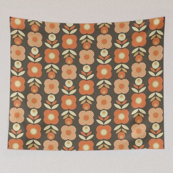 Item preview, Blomma, 1970s Groovy Retro Flower Seamless Pattern - Retro Styles designed and sold by BesanoStyle.