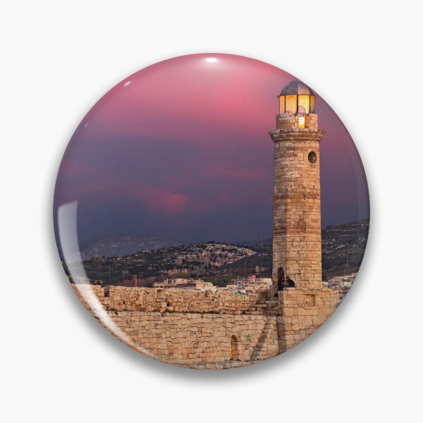 Item preview, The lighthouse of Rethimno & Psiloritis mountain designed and sold by Hercules Milas.