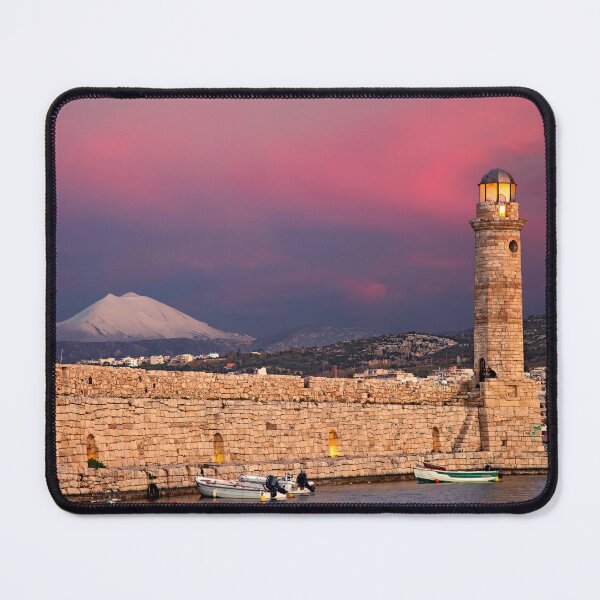 Item preview, The lighthouse of Rethimno & Psiloritis mountain designed and sold by Hercules Milas.