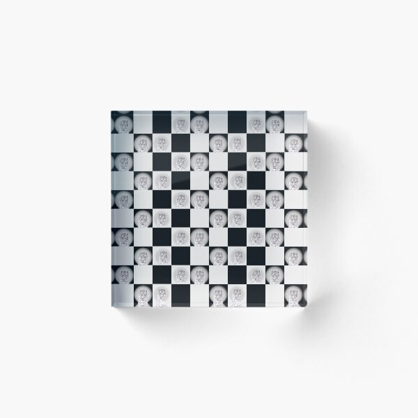 Item preview, Tigers in Ink Checkered Board Pattern designed and sold by BlissDrizzle.