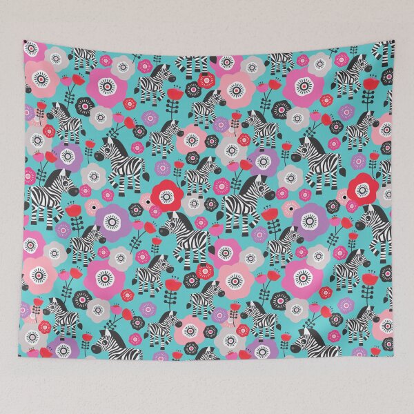 Item preview, Colorful Zebra Floral  designed and sold by Mnightsa.