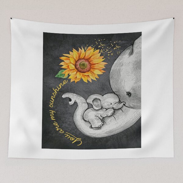 Item preview, Elephant and Sunflowers You Are My Sunshine designed and sold by Chapman88.