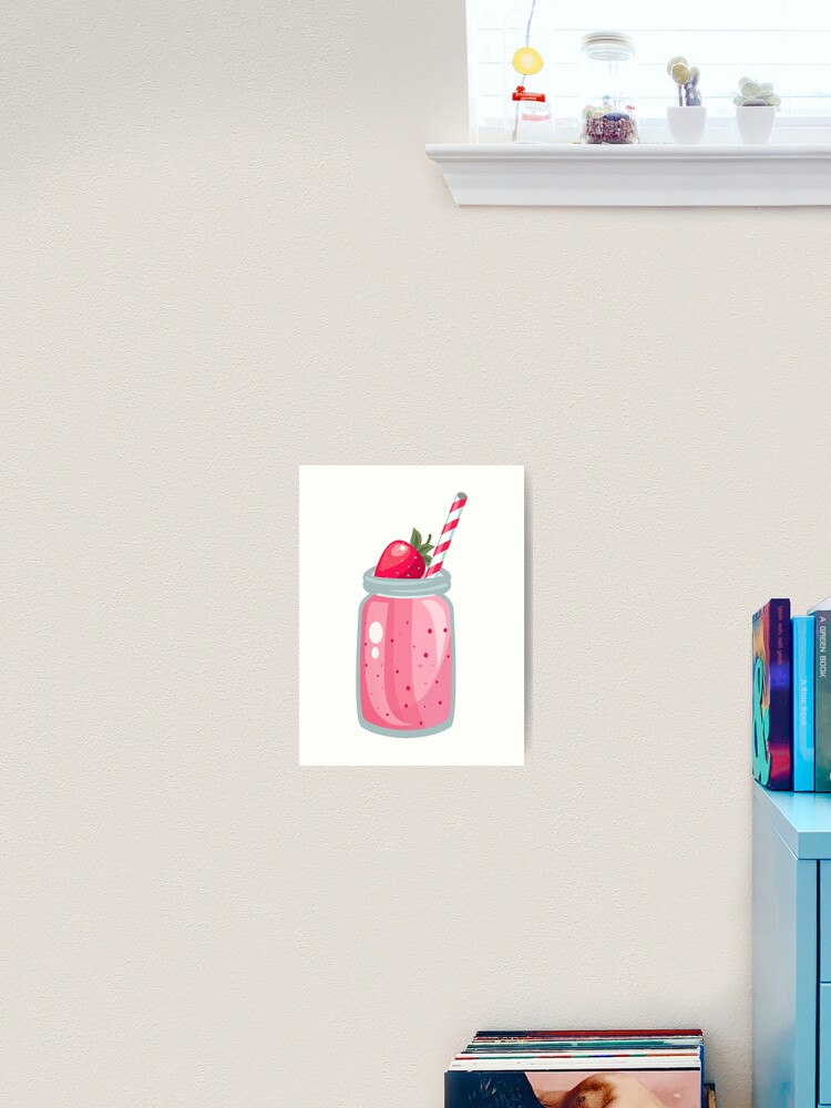 Mercer41 Fruit Smoothie Jars Food Pink Painting Framed Print