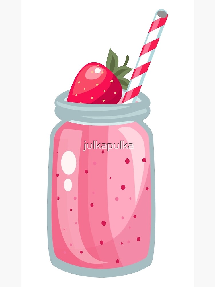 Premium Vector  Strawberry juice cocktail smoothie or yogurt in glass with  straw whole and half of strawberry isolated on transparent background  realistic 3d vector illustration