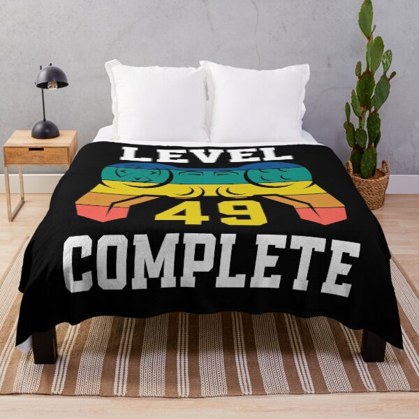 Item preview, Level 49 Complete, Retro Video Gamer 49th Birthday designed and sold by Fabvity.