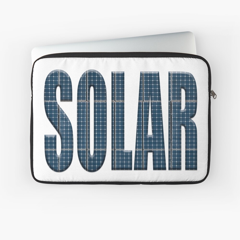Solar energy photovoltaic panels with the word Solar iPhone Case