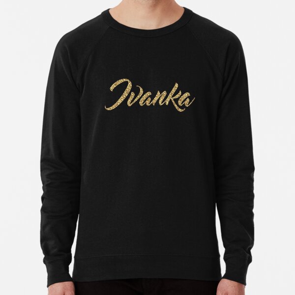 black sweatshirt with gold writing