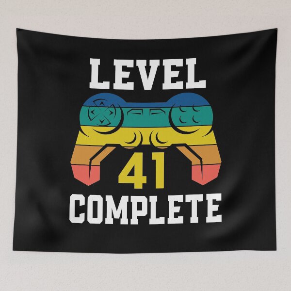 Item preview, Level 41 Complete, Retro Video Gamer 41st Birthday designed and sold by Fabvity.