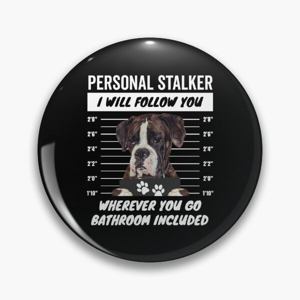 Item preview, Personal Stalker Dog – Brindle Boxer designed and sold by More Cute Dogs.