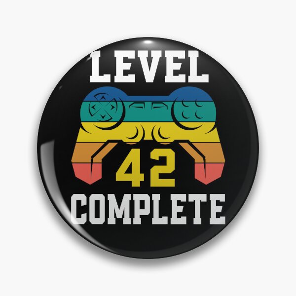 Item preview, Level 42 Complete, Retro Video Gamer 42nd Birthday designed and sold by Fabvity.