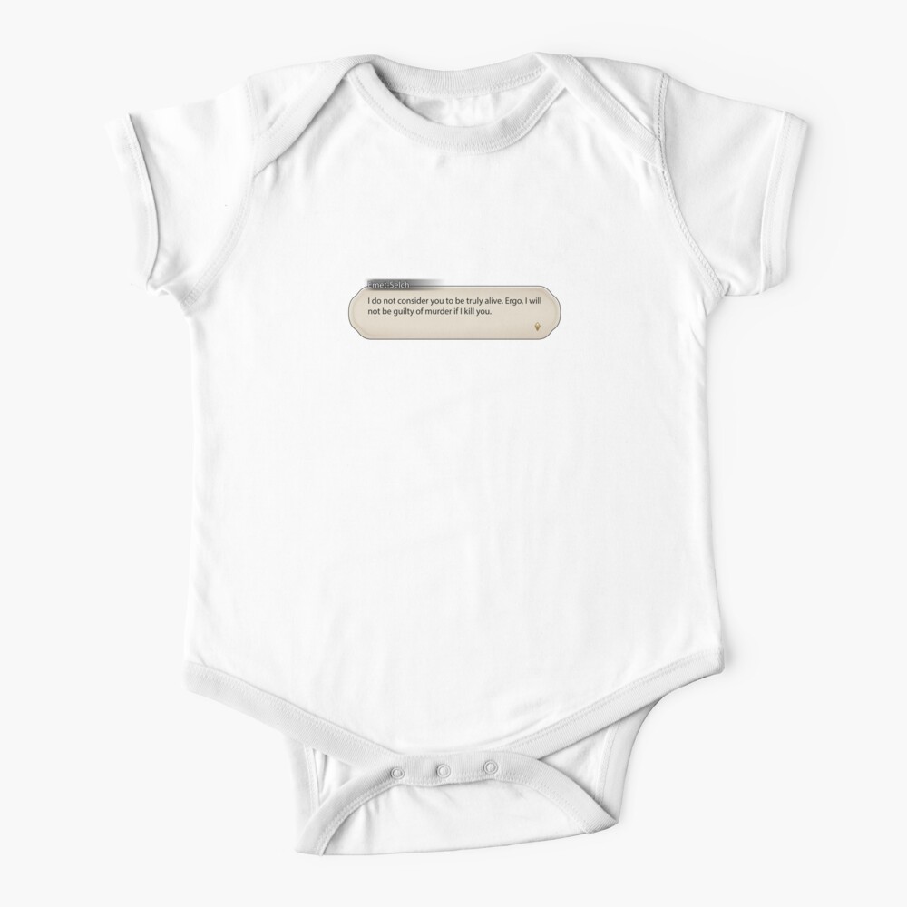 Ergo I Will Not Be Guilty Of Murder Emet Selch Baby One Piece For Sale By Mogstermemes Redbubble