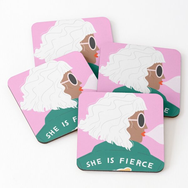 Item preview, She is Fierce Pink and Green poster  designed and sold by mamouyhosi.