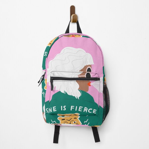 Item preview, She is Fierce Pink and Green poster designed and sold by mamouyhosi.