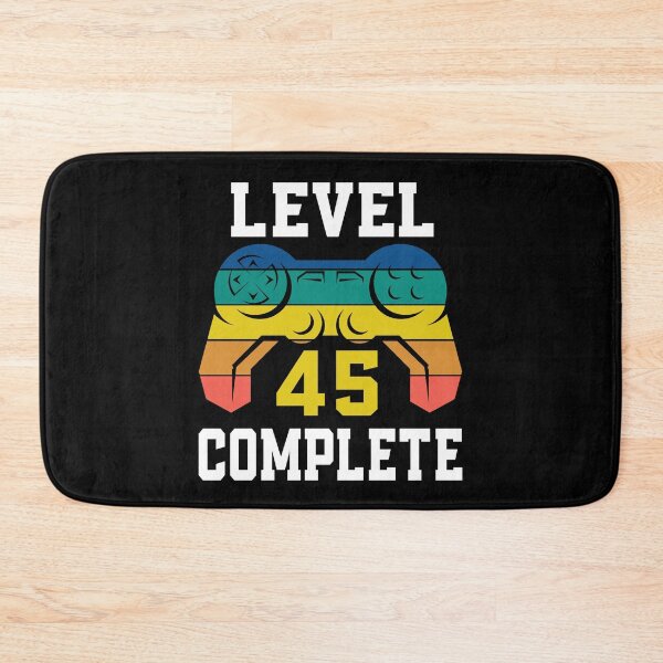 Item preview, Level 45 Complete, Retro Video Gamer 45th Birthday designed and sold by Fabvity.