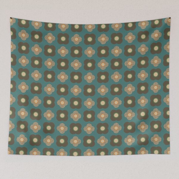 Item preview, Blomma, 60s Groovy Retro Flower Pattern - Retro Styles designed and sold by BesanoStyle.