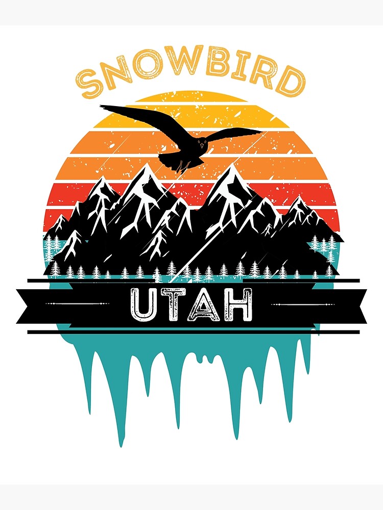 Discover Snowbird Ski Resort Vintage Sunset Premium Matte Vertical Poster