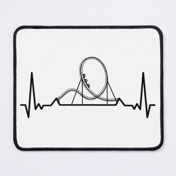 Item preview, Rollercoaster Heartbeat - Theme Park Lover designed and sold by TheReallyNiceStuff.
