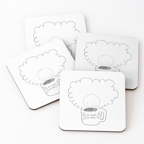Item preview, No coffee no talky doodle illustration designed and sold by stringbbeans.