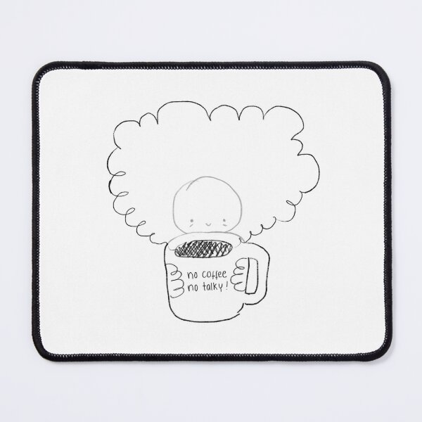 Item preview, No coffee no talky doodle illustration designed and sold by stringbbeans.