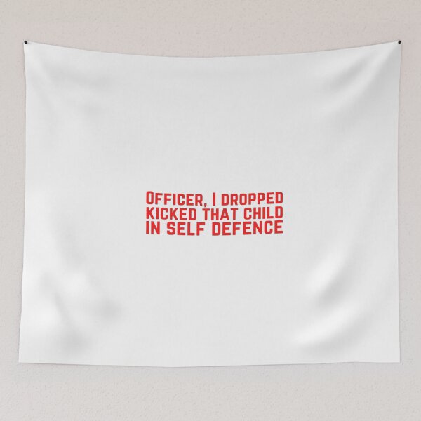 Item preview, Officer, I Dropped Kicked That Child In Self Defence Mouse Pad designed and sold by AlvalRowena.