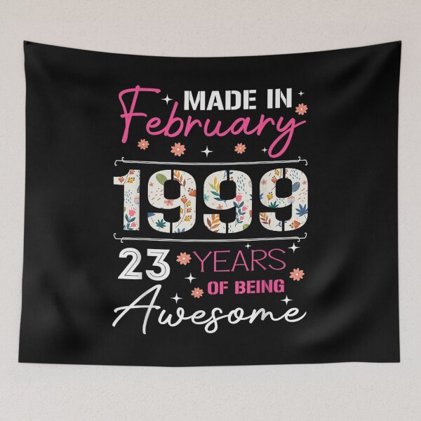 Item preview, 23 Years Old Born In February 1999 23rd Birthday For Women  designed and sold by bessiey23.