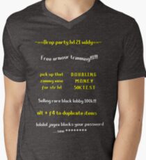 Camiseta para hombre de cuello en v Runescape estafa escuela