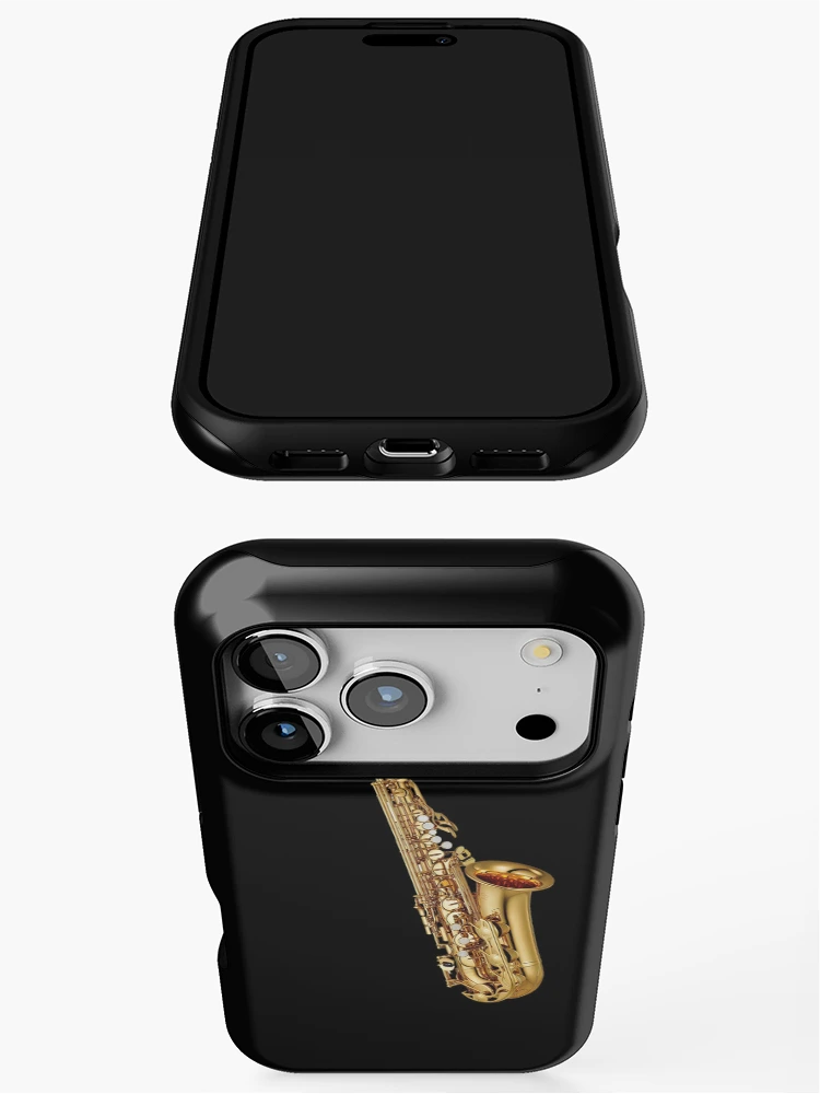 Thumbnail 3 of 4, iPhone Case, Gold Saxophone Musical Instruments designed and sold by SweetPea49.