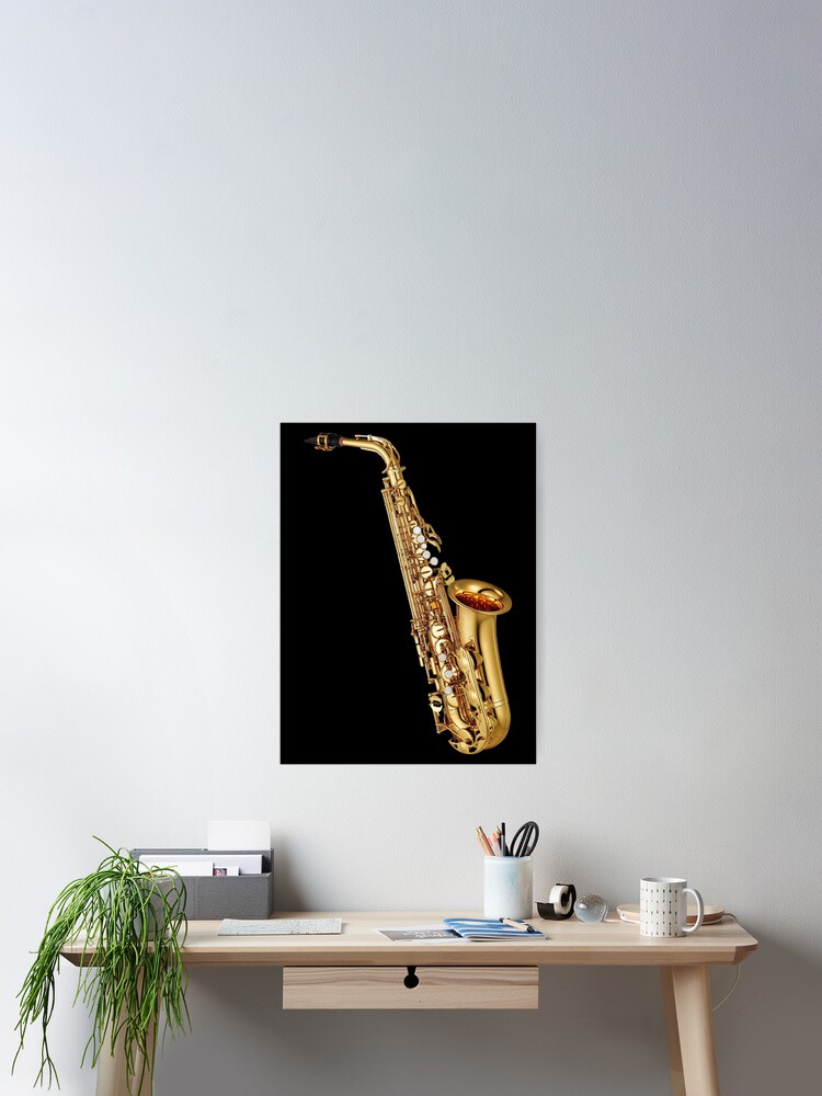 Thumbnail 2 of 3, Poster, Gold Saxophone Musical Instruments designed and sold by SweetPea49.