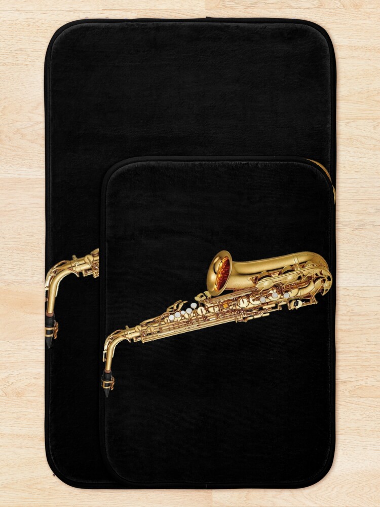 Thumbnail 5 of 6, Bath Mat, Gold Saxophone Musical Instruments designed and sold by SweetPea49.