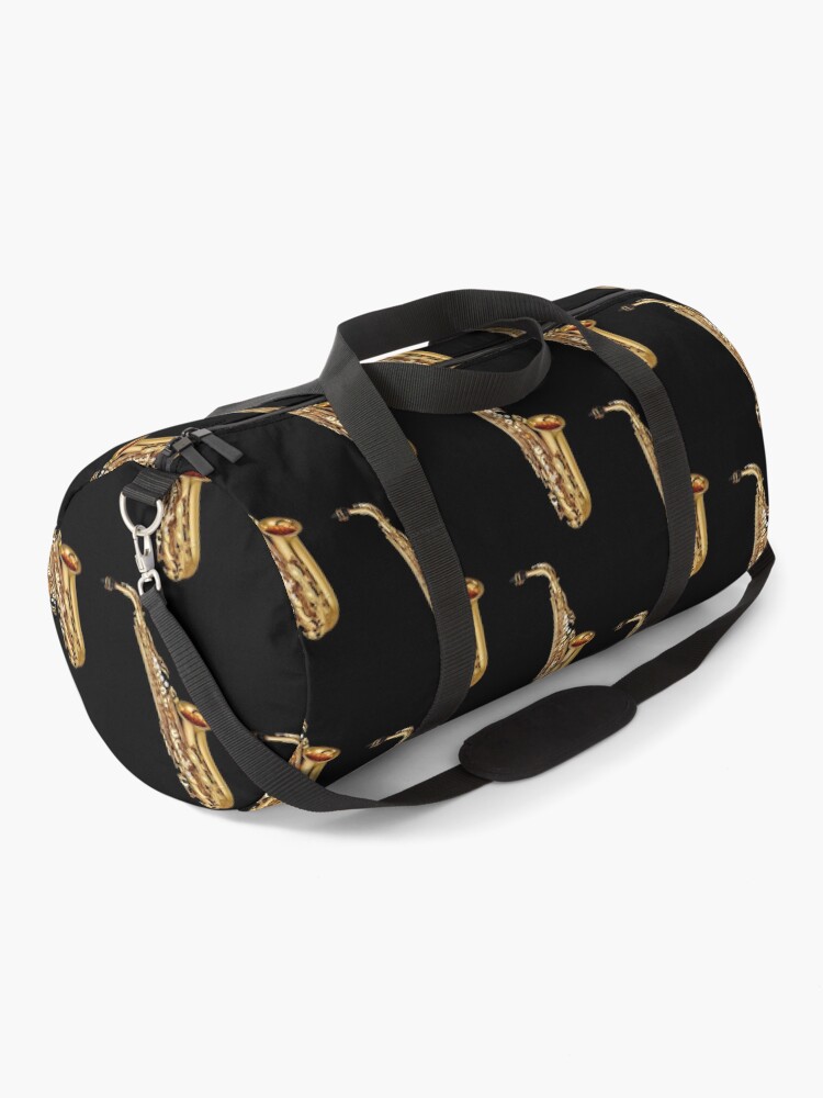 Thumbnail 1 of 3, Duffle Bag, Gold Saxophone Musical Instruments designed and sold by SweetPea49.