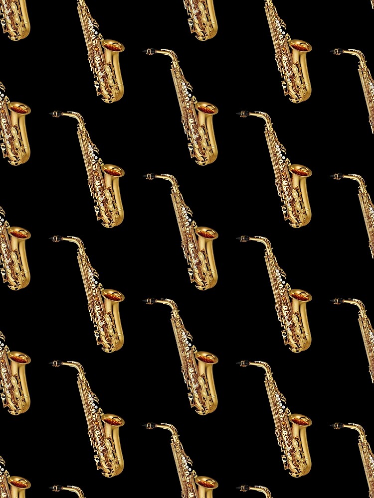 Thumbnail 3 of 3, Scarf, Gold Saxophone Musical Instruments designed and sold by SweetPea49.