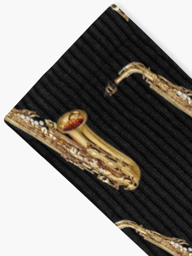 Thumbnail 2 of 5, Socks, Gold Saxophone Musical Instruments designed and sold by SweetPea49.