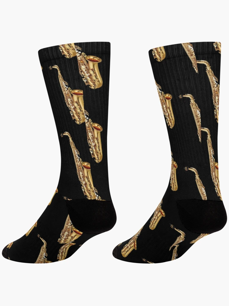 Thumbnail 4 of 5, Socks, Gold Saxophone Musical Instruments designed and sold by SweetPea49.