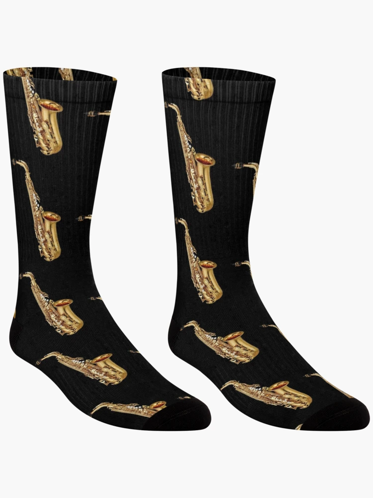 Thumbnail 3 of 5, Socks, Gold Saxophone Musical Instruments designed and sold by SweetPea49.