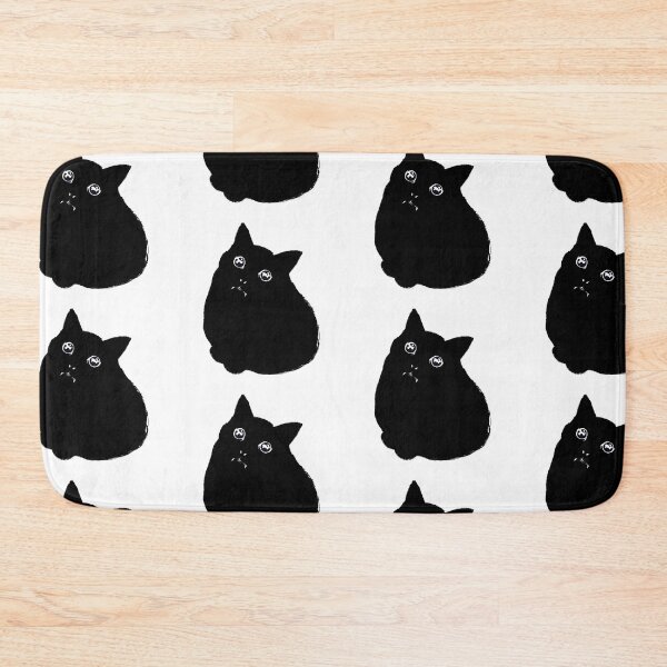 Item preview, Cute chubby chonky cat design - vampire void kitty in black colour  designed and sold by Balsamista-art.