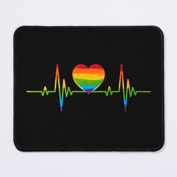 Item preview, LGBT Heartbeat Heart Flag Trans Gay Lesbian Pride Gifts designed and sold by alenaz.