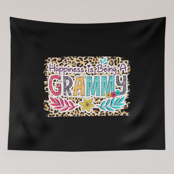 Item preview, Womens Happiness Is Being A Grammy Floral Leopard  designed and sold by cysandy.